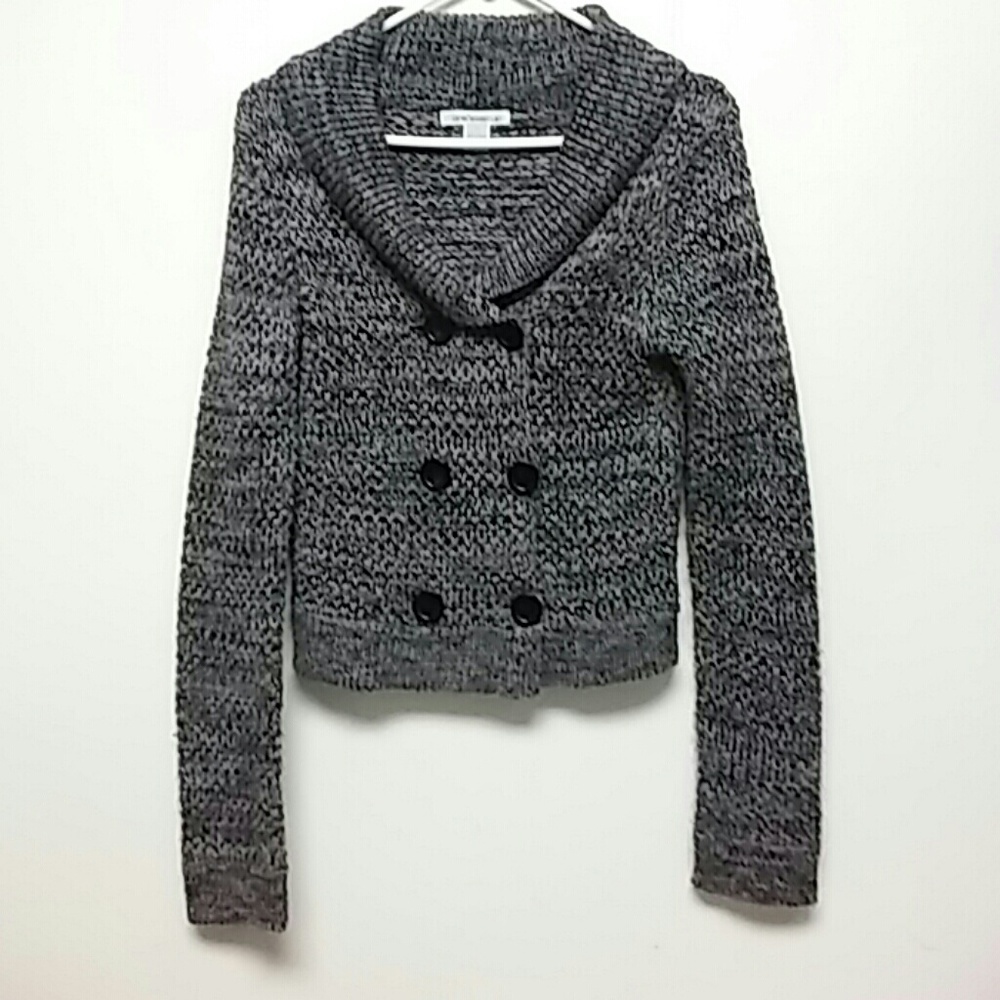 One Step Up Double Breasted Knit Sweater